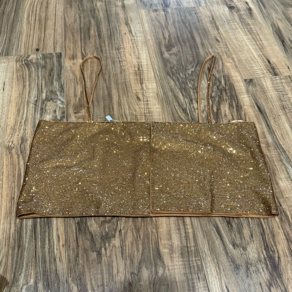 Glam Silver Glitter Crop Top - Picture 3 of 4